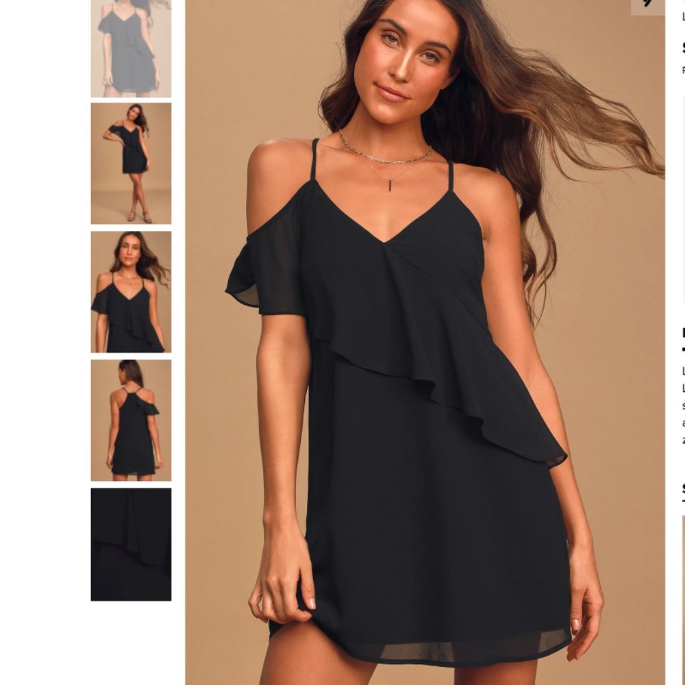Lulus Heaven Sent Ruffled Mini Swing Dress (NWT)